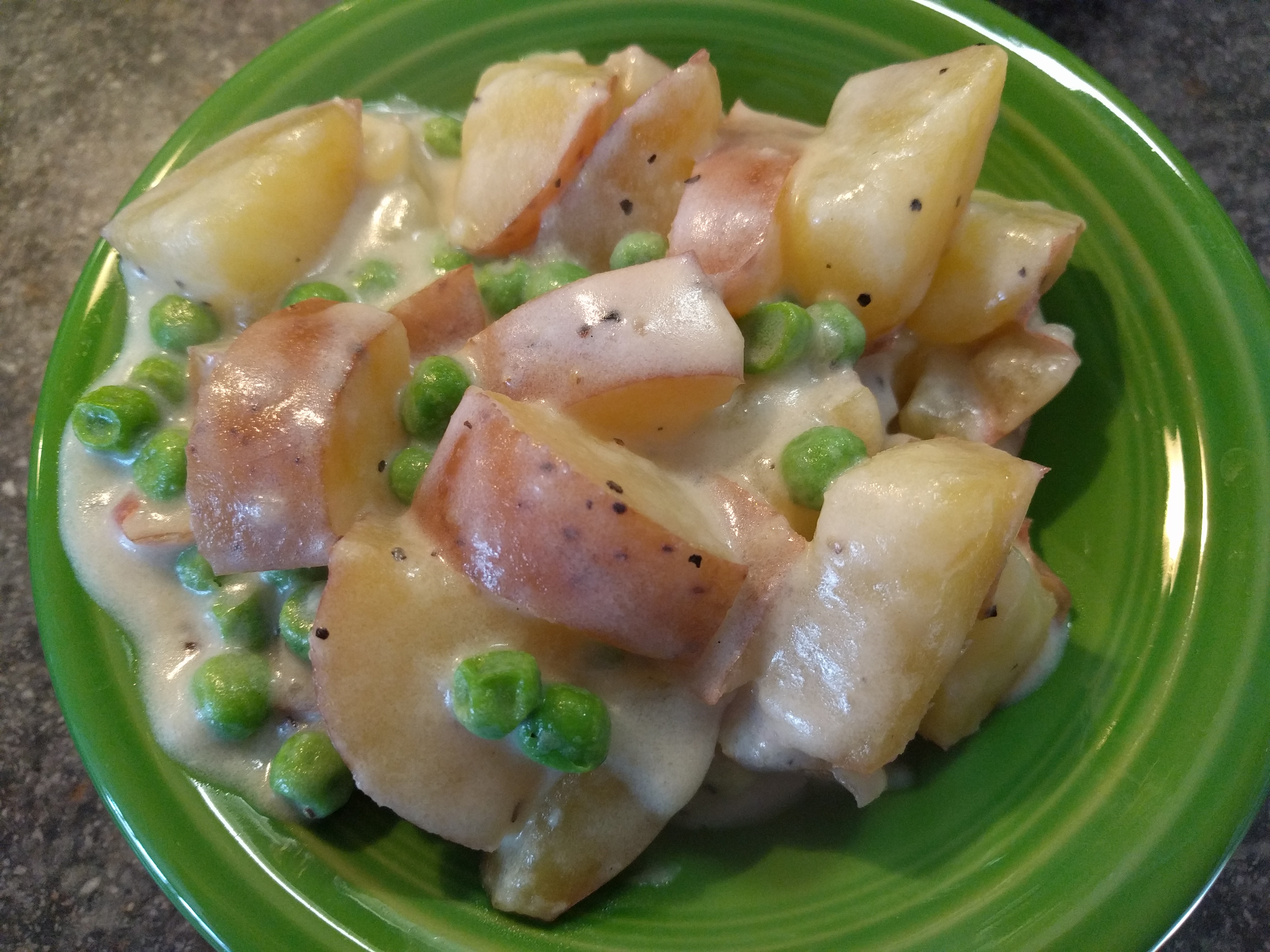 Creamed Potatoes with Peas – Cheryl's Recipes